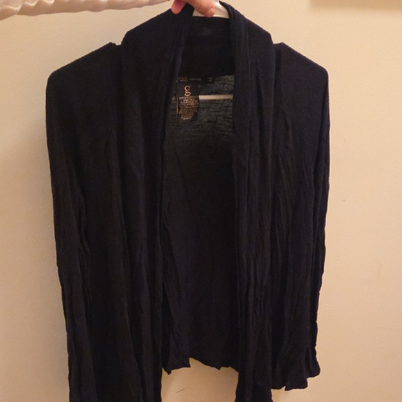 Sweaters - Women's Black Open Front Cardigan
